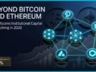 A professional editorial financial cover featuring five glowing cyan network nodes interconnected by data lines, representing top altcoins to watch for institutional capital rotation beyond Bitcoin and Ethereum.